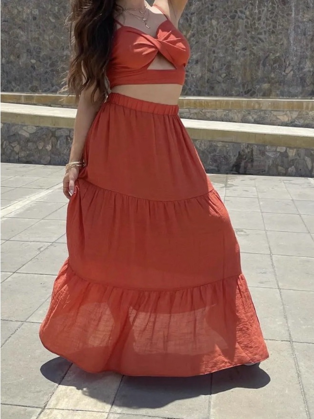 Beautiful burned orange two piece set.  NWOT.